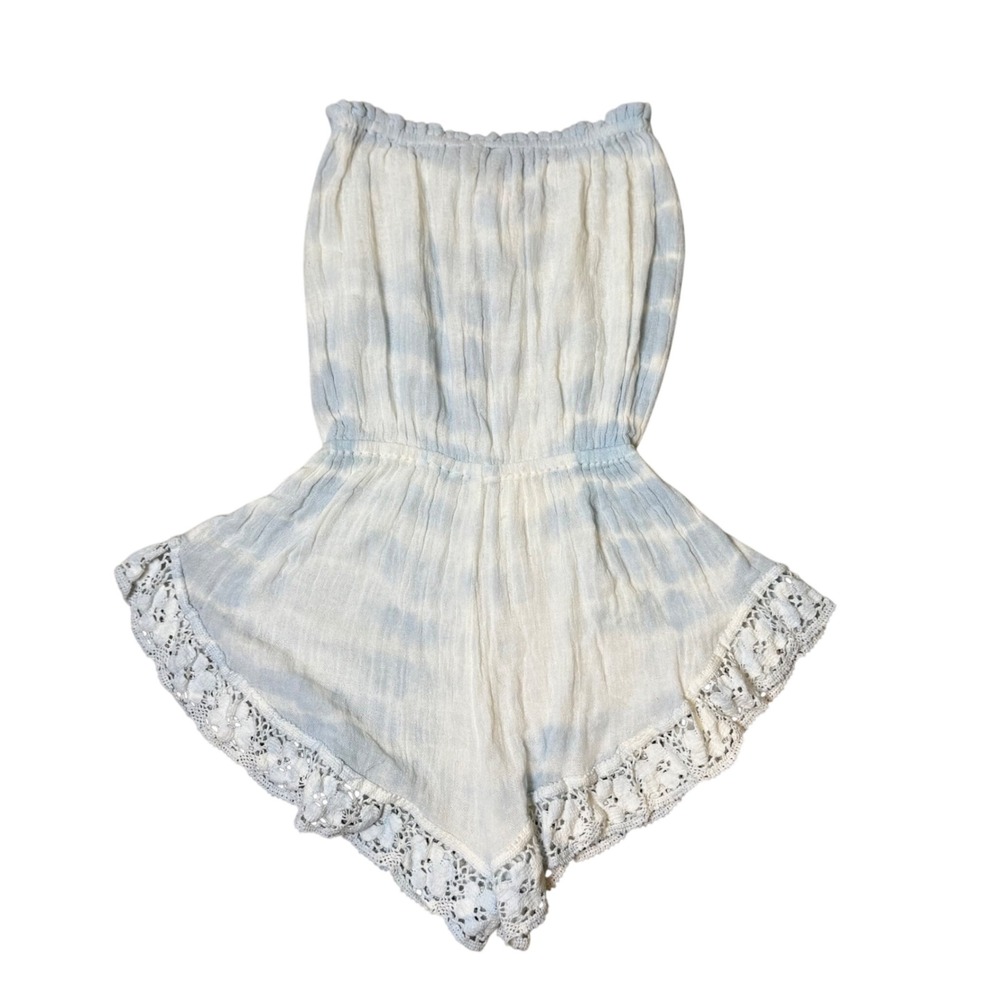 Jen's Pirate Booty Molten Romper Gauzy Cotton Tie Dye Strapless Size S NWT Boho - Picture 4 of 8